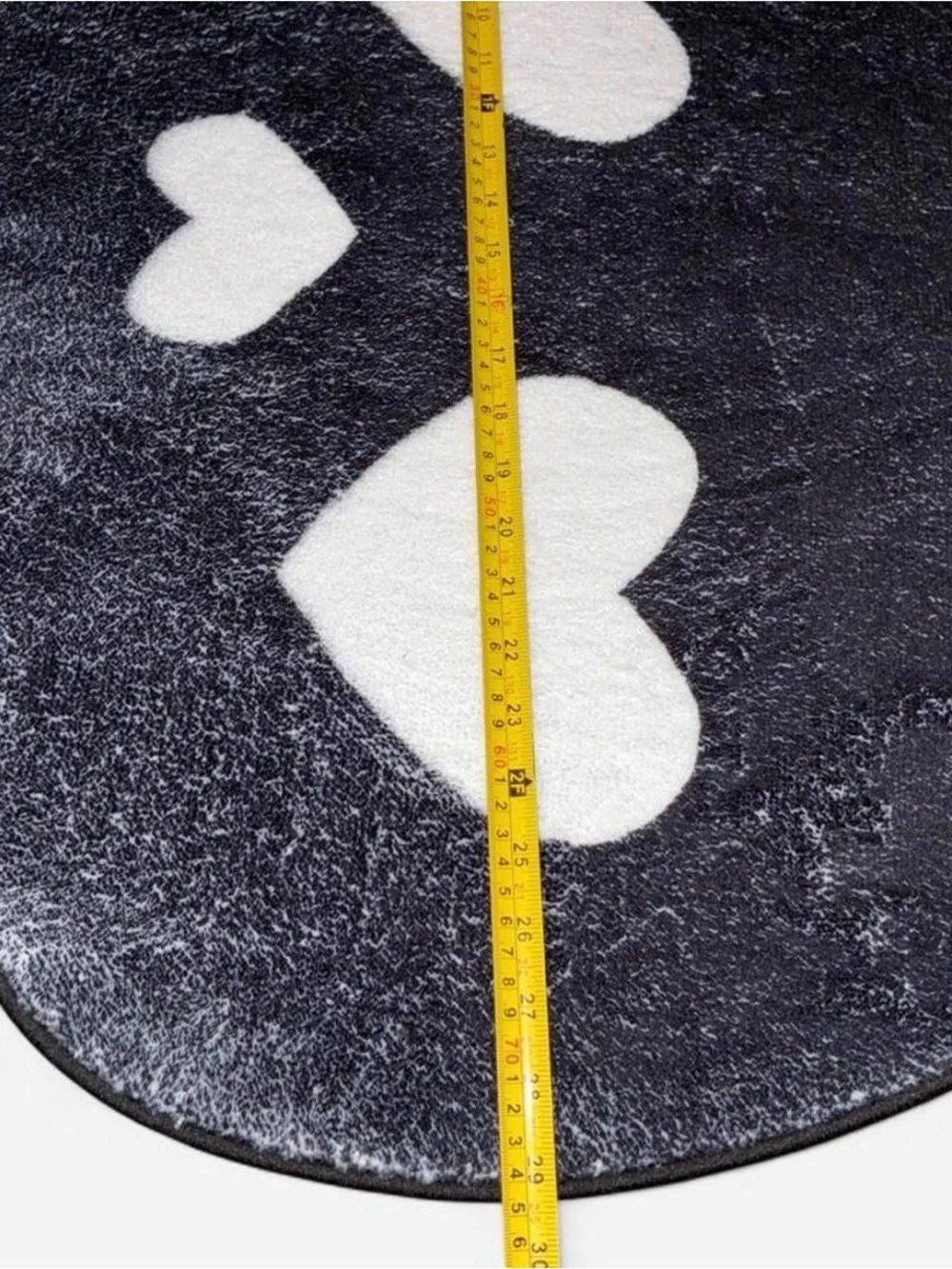 Black Heart-Eye Skull Door Mat
